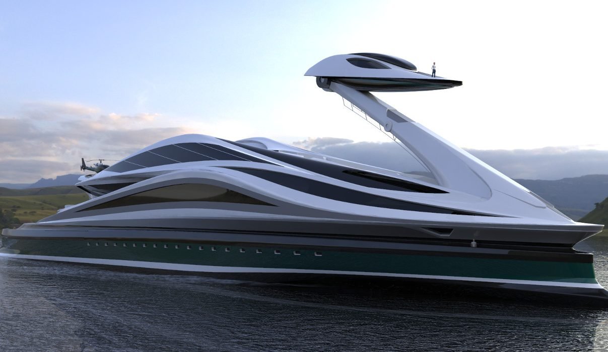 Суперъяхта-лебедь за полмиллиарда: итальянский дизайнер создал Avanguardia
