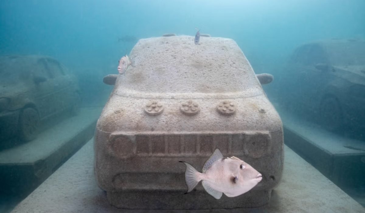 Бетонные автомобили на дне океана: в Майами создали подводную парковку
